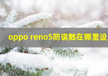 oppo reno5防误触在哪里设置